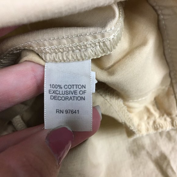 J Jill Capris 10 30 Cargo Cropped Khaki Pants Casual Button Pockets Straight - Picture 12 of 13